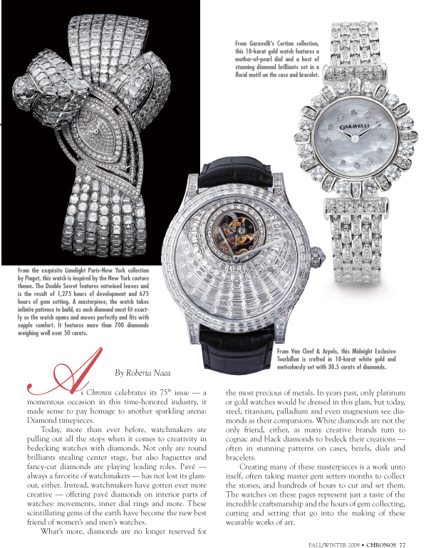 Chronos magazine feature on American watchmaking